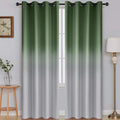 SimpleHome Sage Green to Grey White Ombre Room Darkening Curtains 84 Inch | by SimpleHome