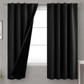 BGment Black 100% Blackout Curtains 63 Inches Long by BGment