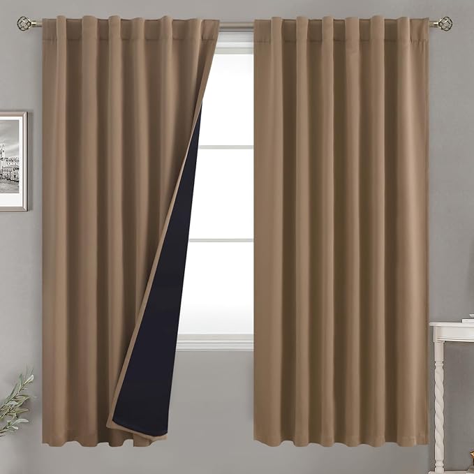 BGment 100% Room Darkening Thermal Insulated Blackout Curtains 72 Inches Long by BGment