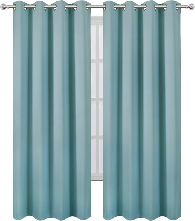 Stone Blue Thermal Blackout Curtains/52 x 95 Inch/Set of 2 Panels Room - Image 2