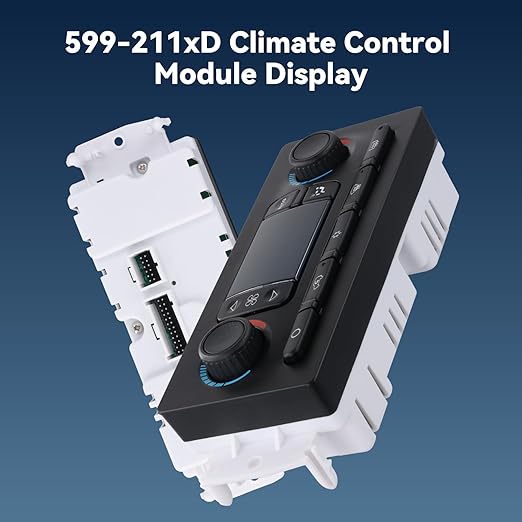 599-211XD A/C Heater Climate Control Module Panel Switch for 02-09 Chevy Silverado Suburban Tahoe Trailblazer Avalanche GMC Sierra Yukon Envoy Cadillac Escalade Rainier Hummer Bravada, OE# 10367041