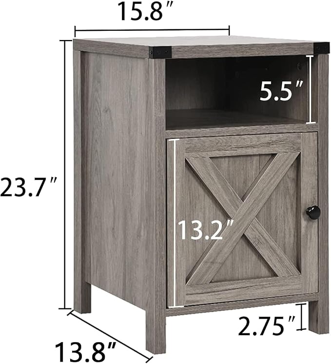 Farmhouse End Table, Nightstand - Image 3