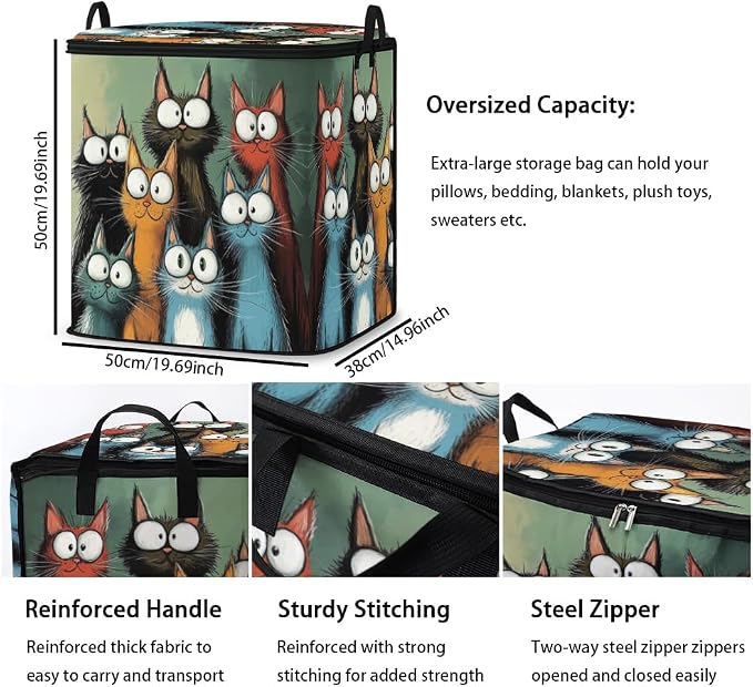 2pcs blanket storage bag for under bed, closet organizers 95L | clothing - Image 3