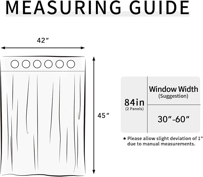 Easy-Going Thermal Grommet Curtains, 2 Panels 42x45 in, Noise Reduction - Image 7