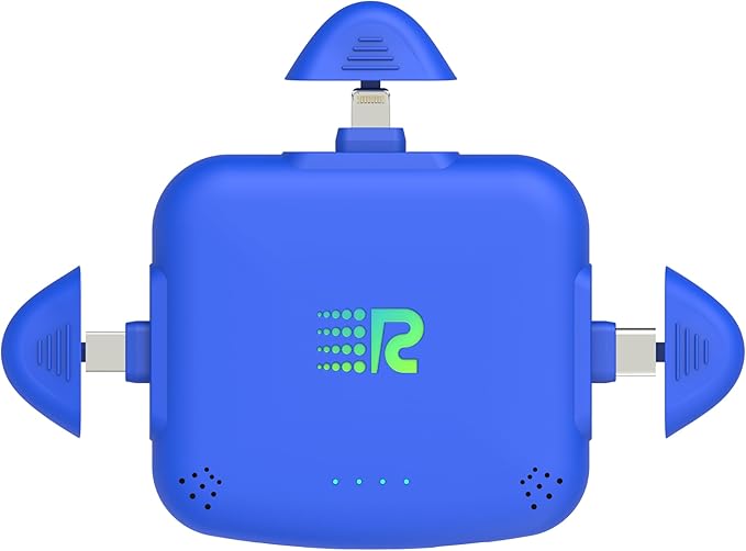 Rush Charge Universal COMET Portable Power Bank – 3200mah, 2.1A High-Speed Fast Charging - Apple Lightning, Type C, Micro-USB Charges 3 Devices at a Time Pre-Charged Compatible with iPhone 17 16 15 14