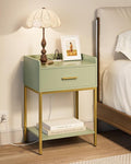 Nightstand with Charging Station, 3-Tier Modern Bedside Table Night Stand with by Apetaccat