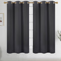 Diraysid Charcoal Grey Grommet Blackout Curtains by Diraysid%2C+refresh+your+life