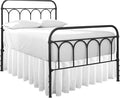 Ruffled Bed Skirt with Split Corners-Dust Ruffle - 16" Drop 100% Microfiber Soft,Sheen & Luxurious Look - Bed Skirts (White -Full)