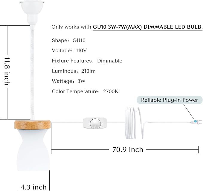 Patented Innovative Design Headboard Reading Light. No Drilling Golden Book - Image 3