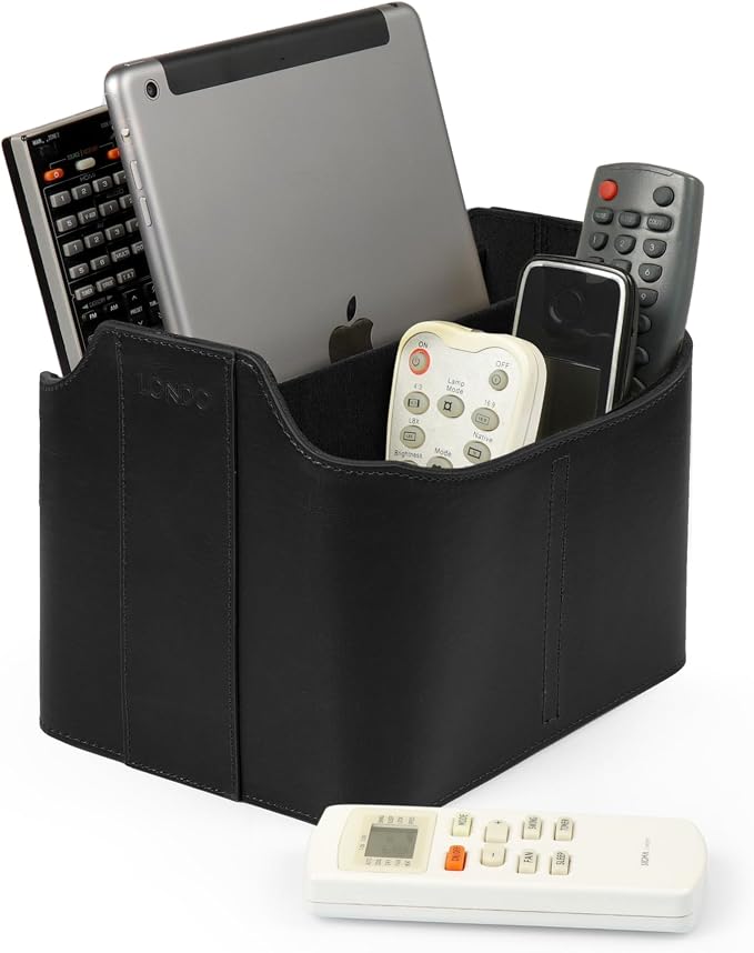 Londo PU Leather Remote Control Holder, Office Supplies Desk Organizer - Image 2