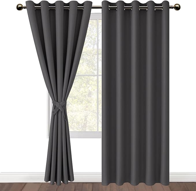 DWCN Dark Grey Blackout Curtains - Image 8