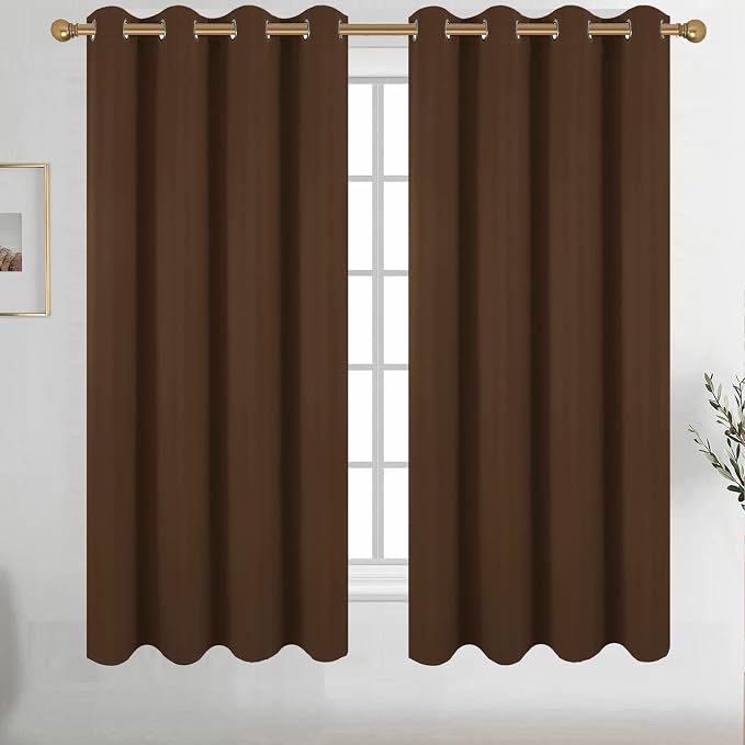 Diraysid Chocolate Brown Grommet Blackout Curtains by Diraysid%2C+refresh+your+life
