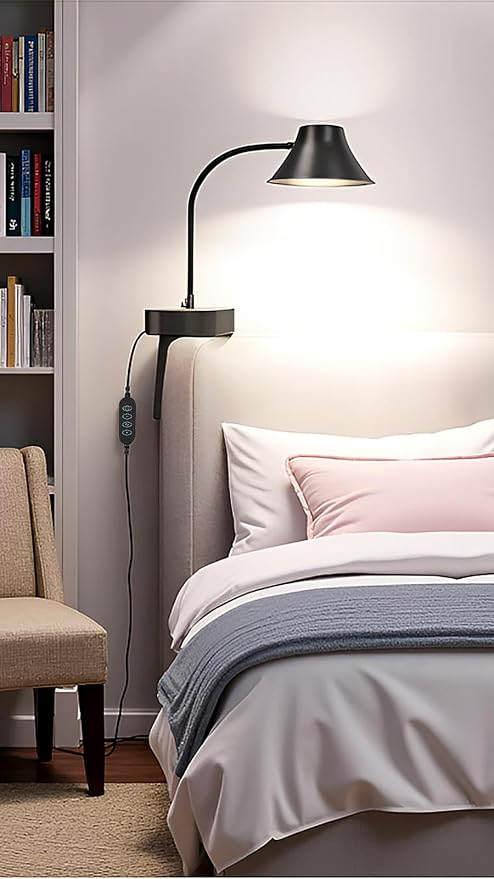 TONYFUL Bed Light for Headboard, Eye Care Reading Lamp, No Drilling Bed Light - Image 8