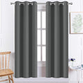 Yakamok Blackout Curtains 38x72 inch Dark Grey Thermal Drapes-Bedroom | 2 panels by Yakamok