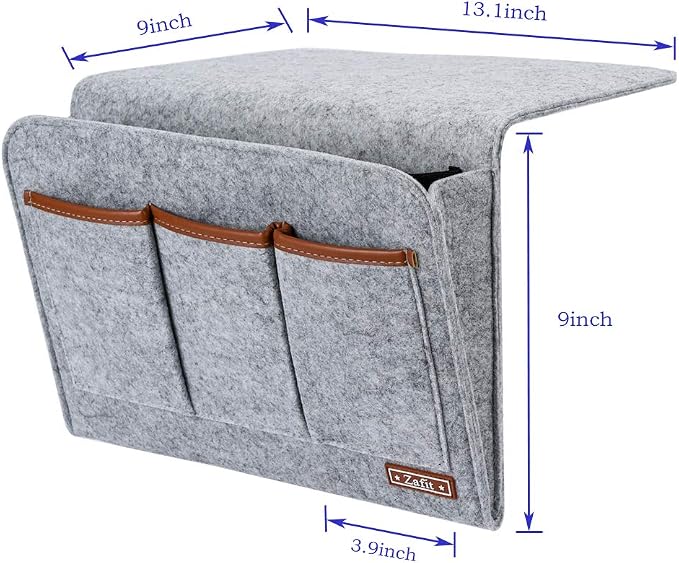 Zafit Bedside Caddy, 6 Pockets Large Size Bedside Storage Organizer Bedside - Image 3