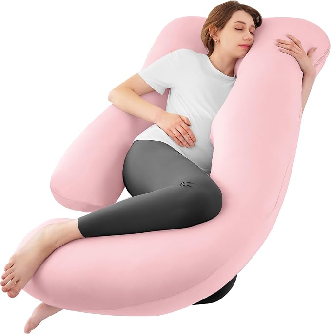 Cooling Pregnancy Pillows for Sleeping, Light Pink | Sasttie Maternity Pillow by SASTTIE