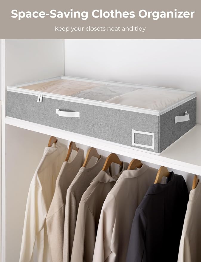 StorageWorks 7 Inch Low Profile Under Bed Storage Containers - Image 7