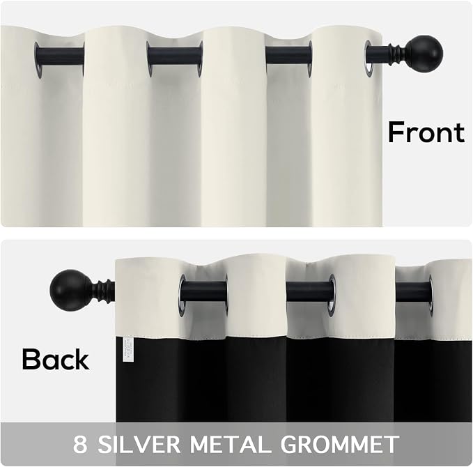 Yakamok Cream Blackout Curtains 45 inches Long - Image 6