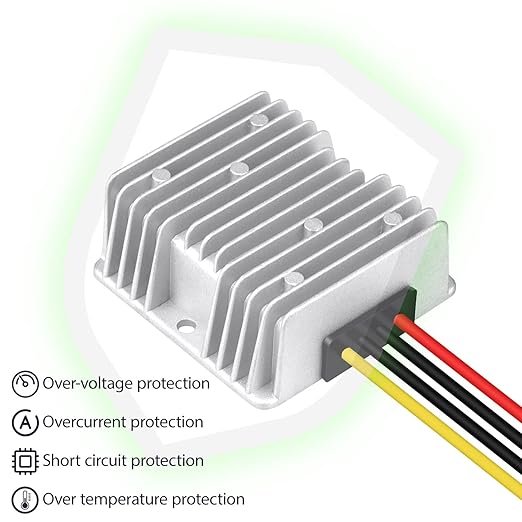 LeMotech 20A 240W 12V Golf Cart 36v/48v to 12v Converter Converter Voltage Reducer IP68 Waterproof Transformer for Golf Cart Truck Boat Vehicle