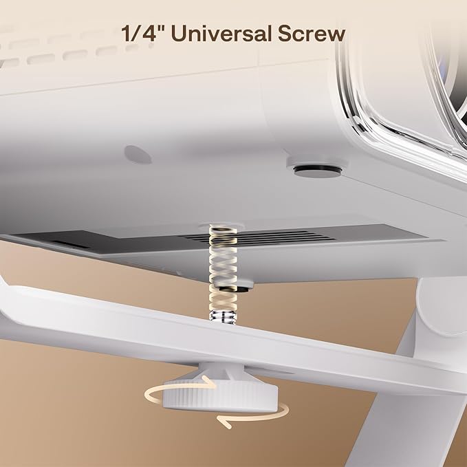 Aurzen Multi-Angle Projector Stand, 180° Rotatable, Compatible, TMY, HAPPRUN, Yaber, Epson & Most Projectors (¼-Inch Screw, Gimbal Stand)
