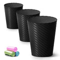 Lysam Bathroom Trash Can 3 Pack, 1.8 Gallon Small Trash Can by Lysam