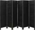 6 Panel Room Divider, Freestanding Wooden Privacy Scree | Durable paulownia wood by Unknown