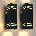 iYogaled Up and Down Lights Outdoor Wall Light Fixtures, Aluminum Dusk to Dawn Outdoor Lighting Fixture, Modern Black Exterior Light Fixtures, Wall Mount Porch Light for House Front Door