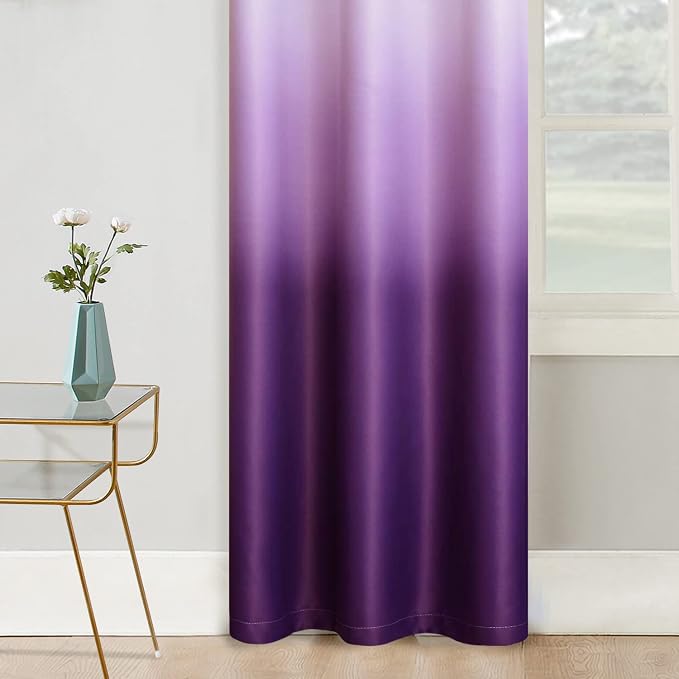 COSVIYA Grommet Ombre Room Darkening Curtains 84 inch Long, Gradient Drapes - Image 5
