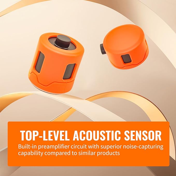 PQWT Underground Water Leak Detectors for Home PQ125A Wall Pipe Water Leakage Detection with Touchscreen Earphone and Carrying Case Multi Sensor Acoustic Pipeline Sound Intensifier