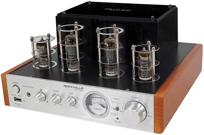 Rockville BluTube WD 70W Tube Amplifier/Home Stereo Receiver, Bluetooth, HDMI, Optical, for Audiophiles and Home Theater Enthusiasts