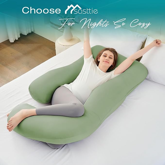 Cooling Pregnancy Pillows for Sleeping, Down Alternative, Removable Cover - Image 5