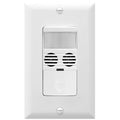 Enerlites MWOS-W Motion Sensor Switch, Ultrasonic and PIR Dual Technology, Occupancy Sensor, Motion Sensor Light Switch, NEUTRAL WIRE REQUIRED, Wall Plate Included, White