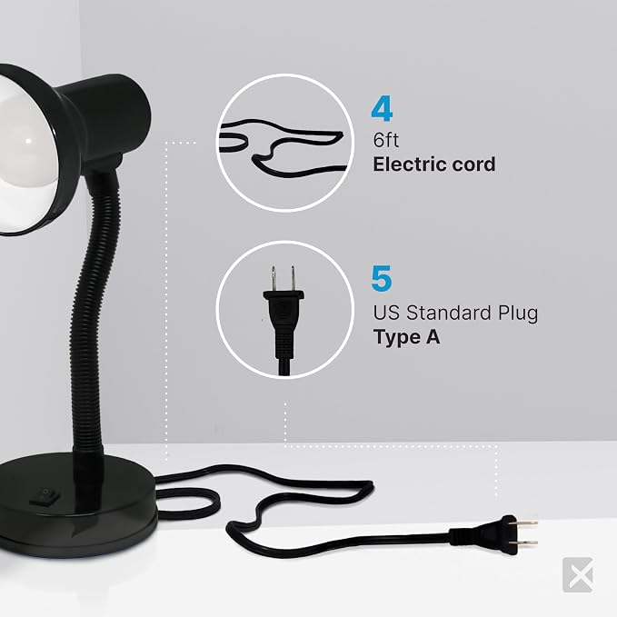 Xtricity LED Desk Light, 360° Adjustable Gooseneck, | Home and Office Lamp - Image 3