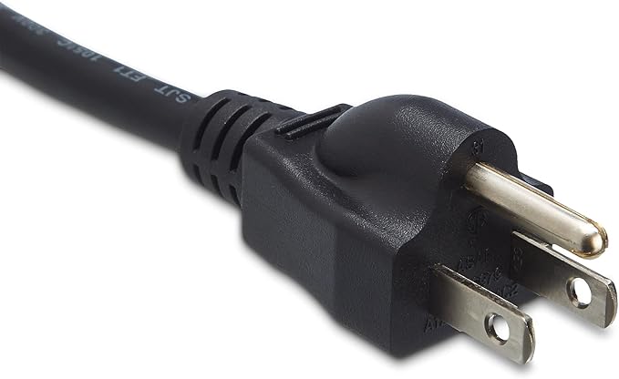 Amazon Basics Computer Monitor TV Replacement Power Cord, 12 ft, 24 count, Black