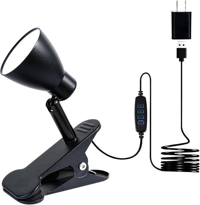 CRI90+ Clip Reading Light, Small Clamp on Bed Lamp by Unknown