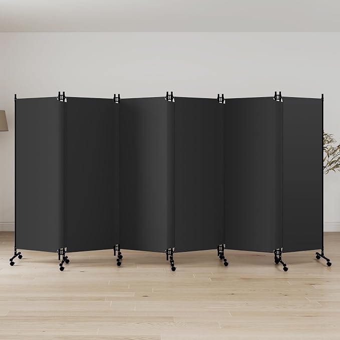 Kokorona 6 Panel Room Divider, 6FT Tall Folding Privacy Screen by Kokorona