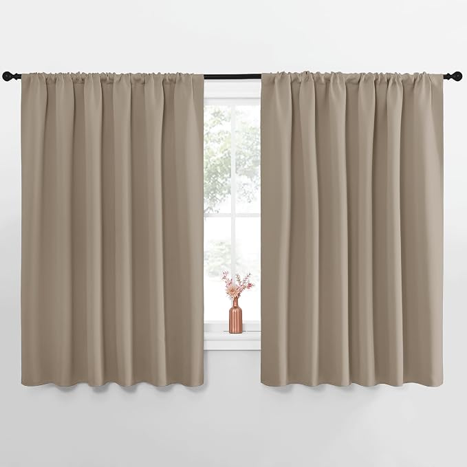 NICETOWN Blackout Curtains for Bedroom, 1 Pair, 62 by 63-inch, Window Treatment by NICETOWN