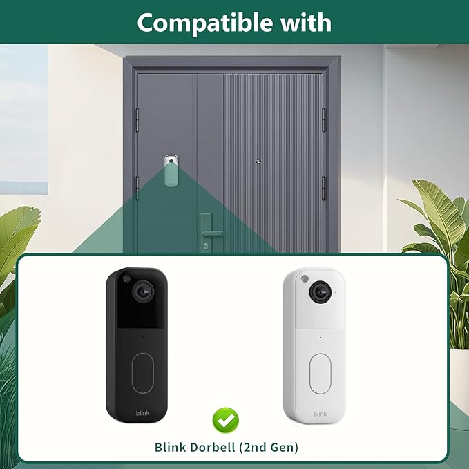 All-new Blink Doorbell Mount,Compatible with Blink Video Doorbell Camera(2nd Gen),No drilling Blink Mount Bracket,Easy to Install for Blink Doorbell Security System(Blink Doorbell Not Included),White