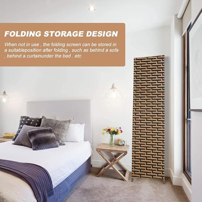 Room Dividers and Folding Privacy Screens 4 Panel 6 ft Foldable Portable Room - Image 5