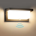 Sorfia 18W Motion Sensor Outdoor Lights Wired, IP65 Aluminum LED Outdoor Motion Sensor Light Indoor,Motion Lights for Outside Dusk to Dawn Outside Lighting Fixtures LED Porch Light Wall Mount 110V
