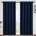COSVIYA Grommet Blackout Room Darkening Navy Blue Curtains 96 inch Long | Thick by COSVIYA