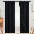 SimpleHome Black 100% Blackout Curtains Room Darkening Living Room 84 Inch | by SimpleHome