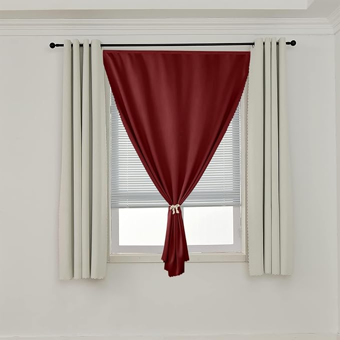 AJAZZ Self Adhesive Curtains 100% Blackout Shades Window Cover Sticky Curtain - Image 7