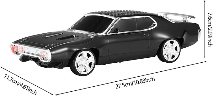 Retro Car Bluetooth Speaker with HD Stereo Sound, TWS Pairing, LED Party Lights, Built-in Microphone, Portable Wireless American Vintage-Style Bluetooth Speaker for Home, Office & Outdoor (Black)