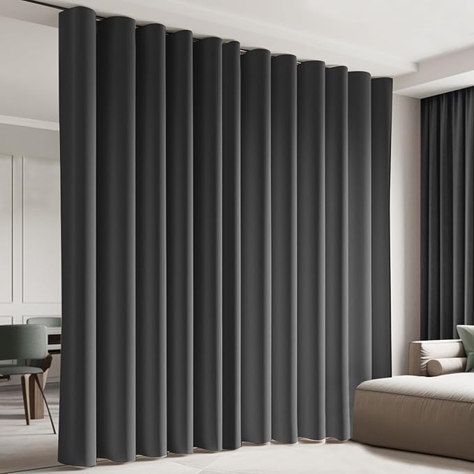 Room Divider Curtains, Noise Reduction, W100 × L84 Inch, 1 Panel by CBSROROHome