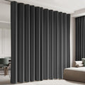 Room Divider Blackout Curtain Track Curtains Wall Dividers Panels Screen for Living Rooms Bedroom Office Privacy Partition Separation, W120 × L84 Inch,1 Panel, Black