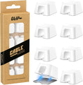 Viaky 8 Pack Magnetic Cable Clips, Large Size Under Desk Cable Management, Workspace Charger Organizer,Cord Holder with Adhesive Metal Disc, Office Desk Accessories for Nightstand Car Wall (White)