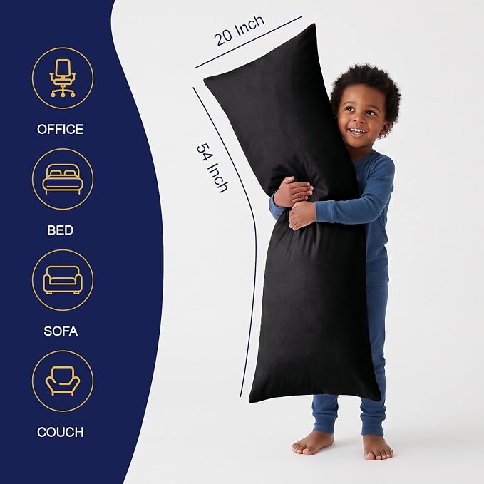 DOWNCOOL Large Body Pillow Insert- Breathable Full Body Pillow - Image 2