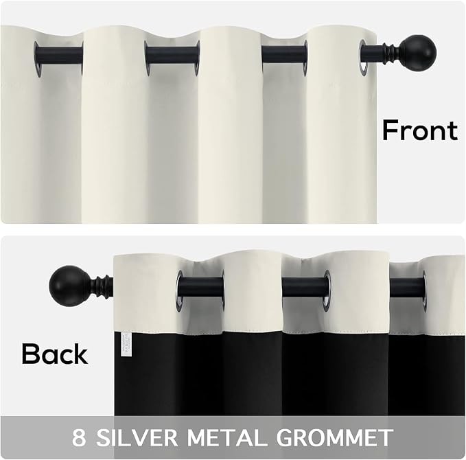 Yakamok Cream Blackout Curtains 90 inches Long - Image 6