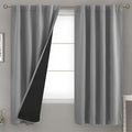 BGment Dove Grey 100% Blackout Curtains 63 Inch Length by BGment
